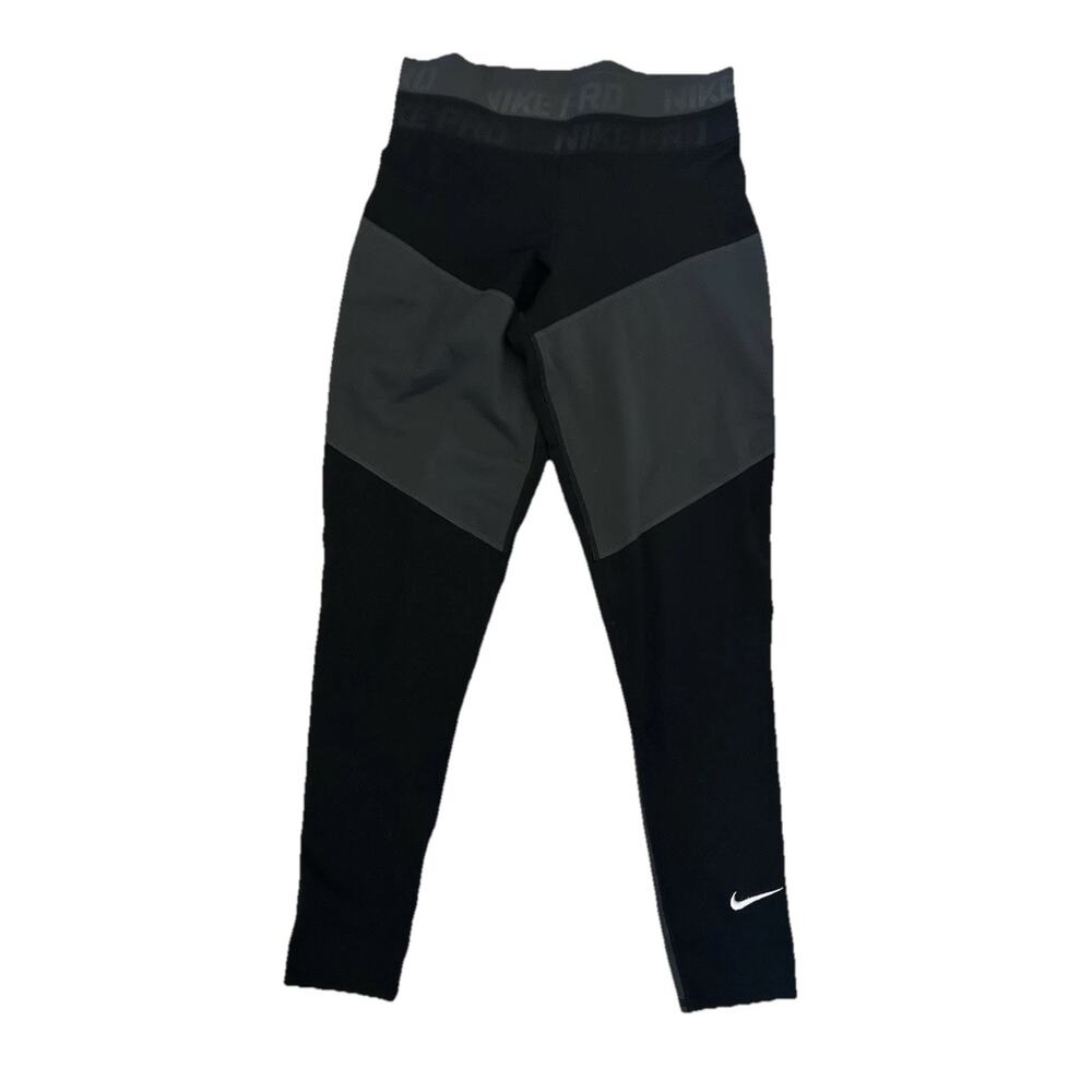 Nike Gray Performance Leggings High Waist Stretch